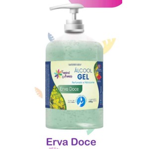 Alcool gel perf erva doce 500ml