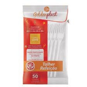 Garfo refeição golden c/50