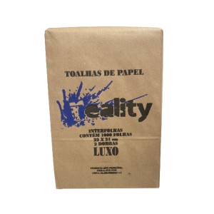 Papel toalha 2d fs 100%cel reality c/1000