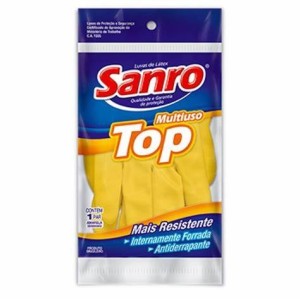 Luva sanro top p amarela