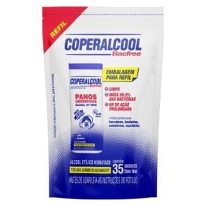 Pano umedecido 70° coperalcool c/35 refil